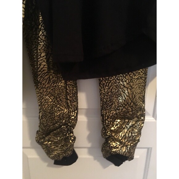 2Pcs  Qruel Kids Gold & Black Pant Set Pants & Shirt Size XL 14 - Picture 2 of 8
